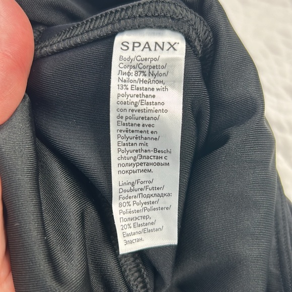 SPANX •M• Black Faux Leather Leggings - Picture 14 of 15